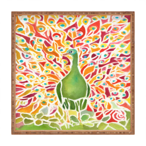 Rosie Brown Grove Peacock Square Tray