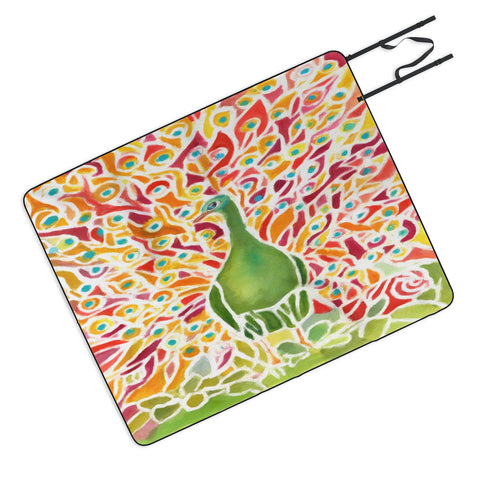 Rosie Brown Grove Peacock Picnic Blanket