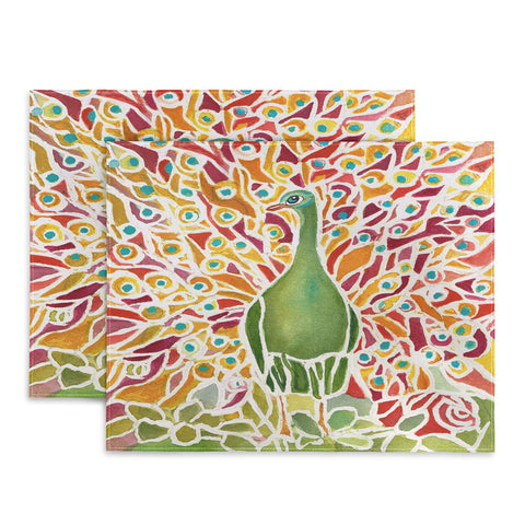 Rosie Brown Grove Peacock Placemat