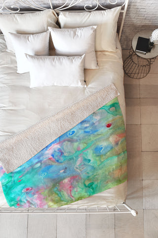 Rosie Brown Happiness 3 Fleece Throw Blanket