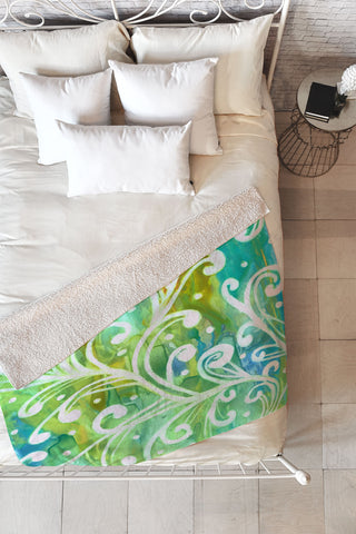 Rosie Brown Happy Dance Fleece Throw Blanket