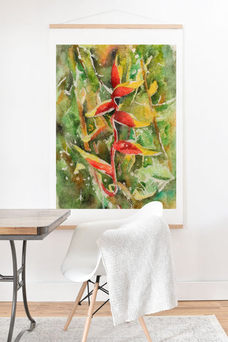 Rosie Brown Heliconia Art Print And Hanger