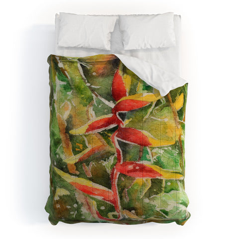 Rosie Brown Heliconia Comforter