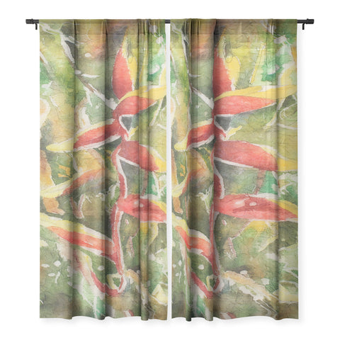 Rosie Brown Heliconia Sheer Non Repeat