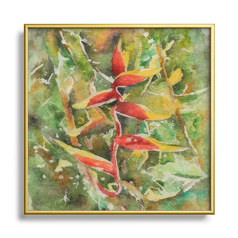 Rosie Brown Heliconia Metal Square Framed Art Print