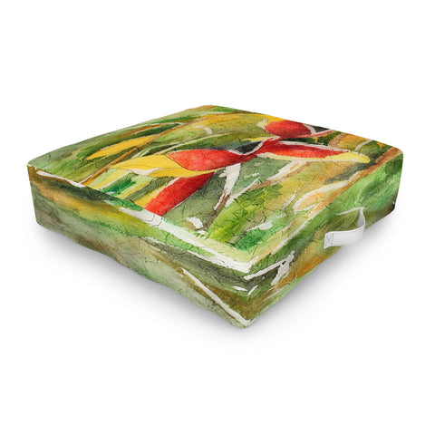 Rosie Brown Heliconia Outdoor Floor Cushion