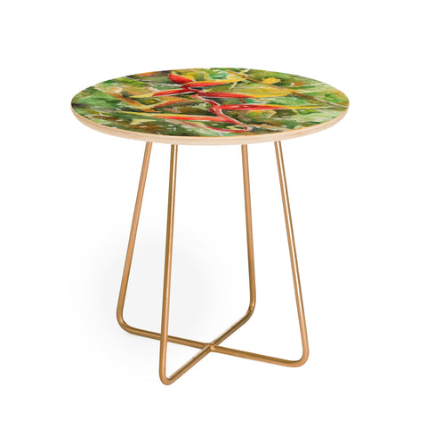 Rosie Brown Heliconia Round Side Table