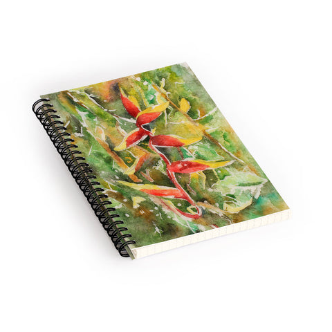Rosie Brown Heliconia Spiral Notebook