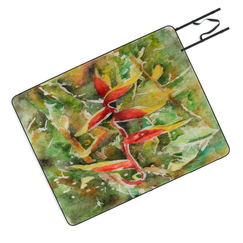 Rosie Brown Heliconia Picnic Blanket