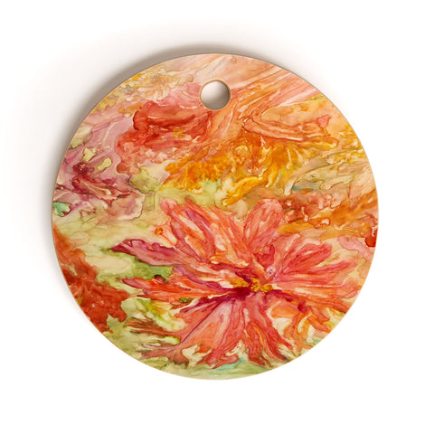 Rosie Brown Hello Hibiscus Cutting Board Round