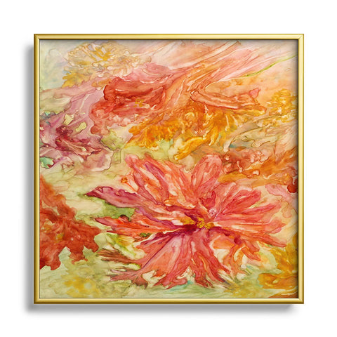 Rosie Brown Hello Hibiscus Metal Square Framed Art Print