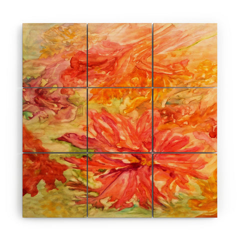 Rosie Brown Hello Hibiscus Wood Wall Mural