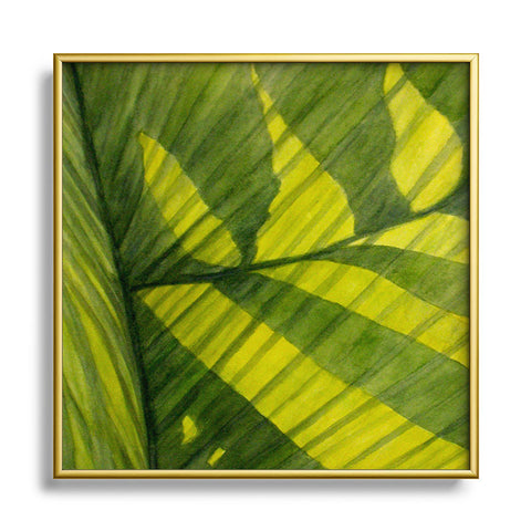 Rosie Brown In My Garden Metal Square Framed Art Print