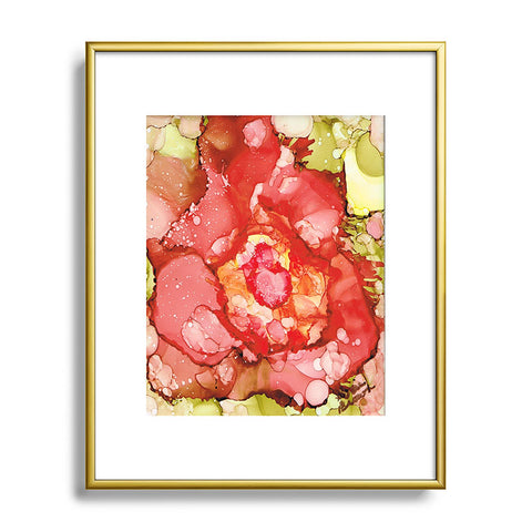 Rosie Brown Kiss From A Rose Metal Framed Art Print