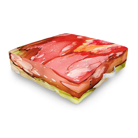 Rosie Brown Kiss From A Rose Outdoor Floor Cushion