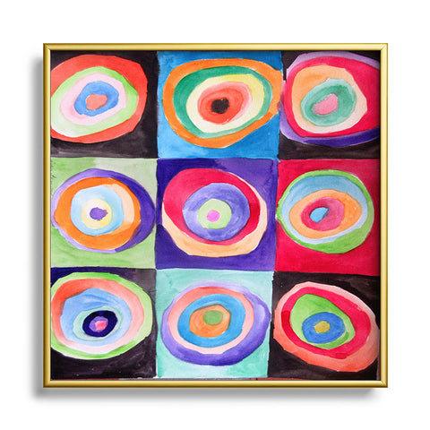 Rosie Brown Kool Like Kandinsky Metal Square Framed Art Print