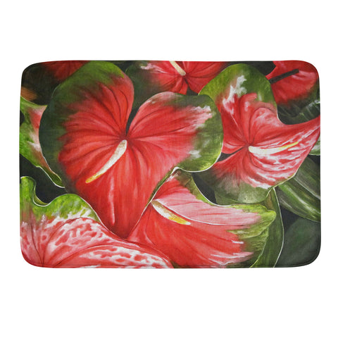 Rosie Brown Lady In Red Memory Foam Bath Mat