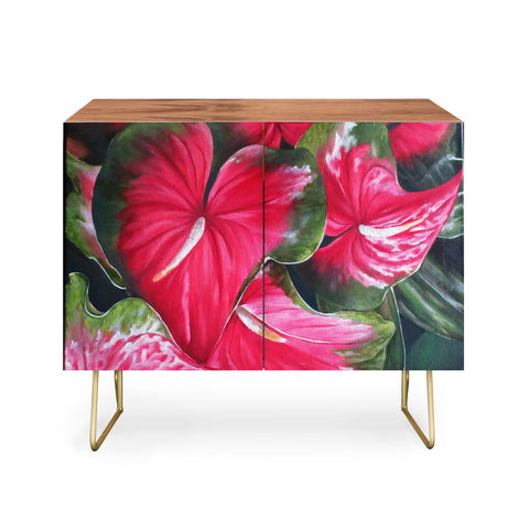 Rosie Brown Lady In Red Credenza