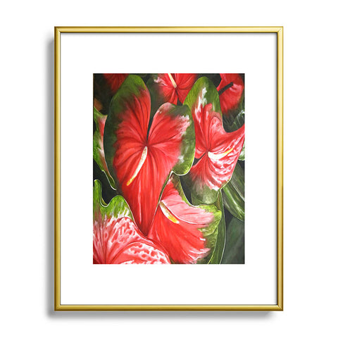 Rosie Brown Lady In Red Metal Framed Art Print