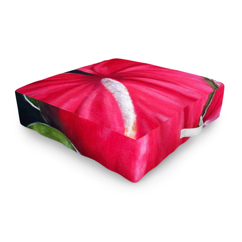 Rosie Brown Lady In Red Outdoor Floor Cushion