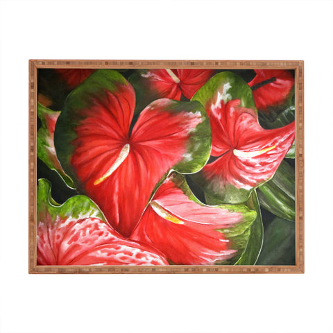 Rosie Brown Lady In Red Rectangular Tray