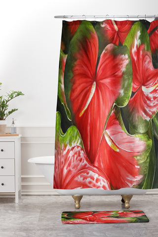 Rosie Brown Lady In Red Shower Curtain And Mat