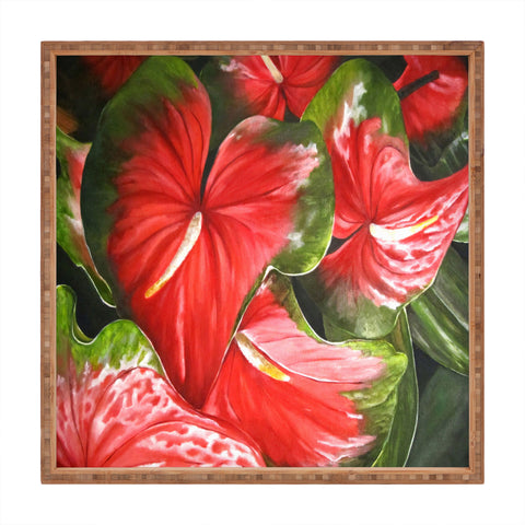 Rosie Brown Lady In Red Square Tray