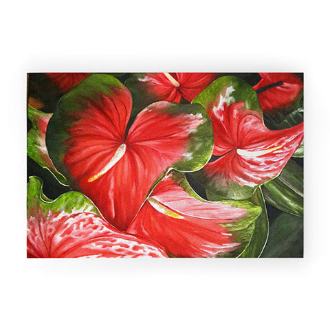 Rosie Brown Lady In Red Welcome Mat