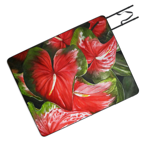 Rosie Brown Lady In Red Picnic Blanket