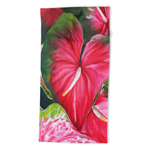 Rosie Brown Lady In Red Beach Towel
