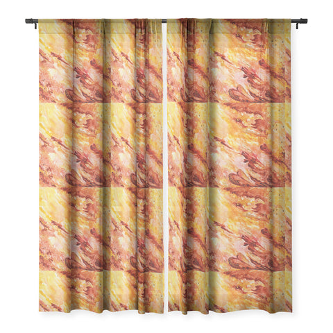Rosie Brown Love Me Do Sheer Window Curtain