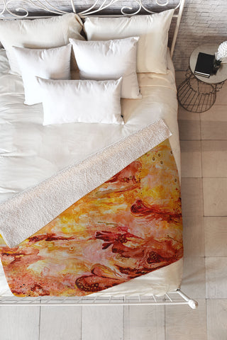 Rosie Brown Love Me Do Fleece Throw Blanket