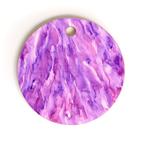 Rosie Brown Magenta Marble Cutting Board Round