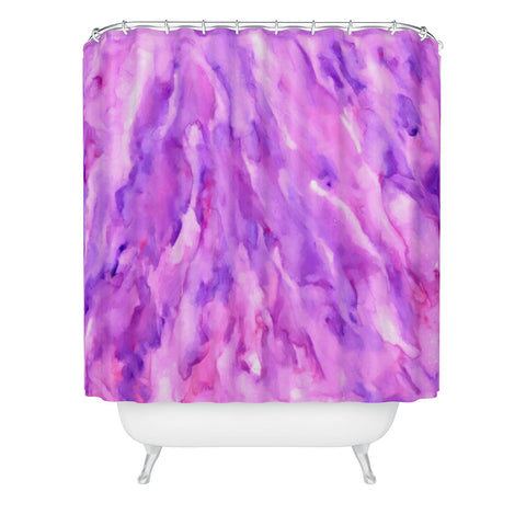 Rosie Brown Magenta Marble Shower Curtain