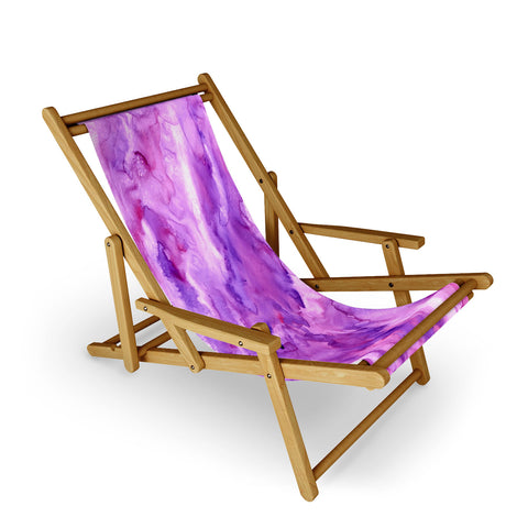 Rosie Brown Magenta Marble Sling Chair
