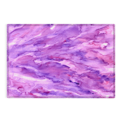 Rosie Brown Magenta Marble Outdoor Rug