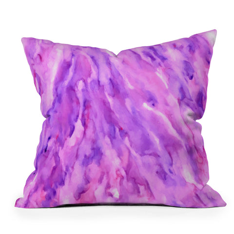 Rosie Brown Magenta Marble Throw Pillow