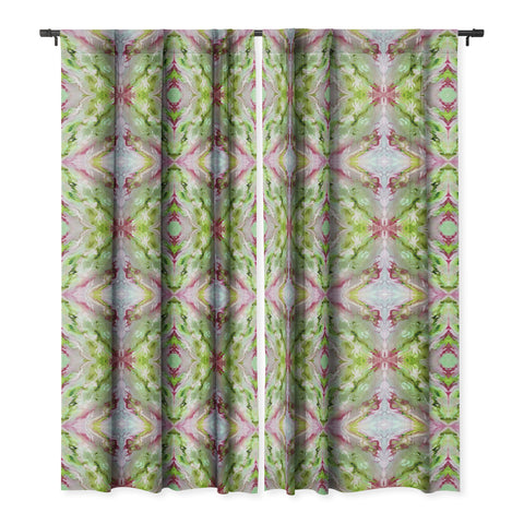 Rosie Brown Magenta Ribbons Blackout Window Curtain