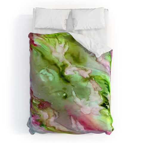 Rosie Brown Magenta Ribbons Duvet Cover