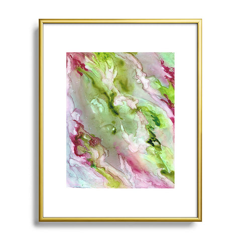 Rosie Brown Magenta Ribbons Metal Framed Art Print