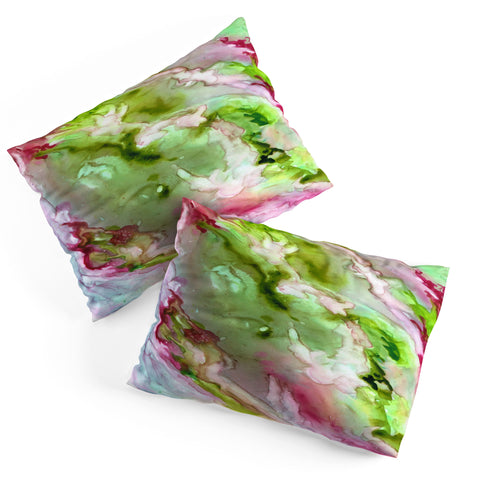 Rosie Brown Magenta Ribbons Pillow Shams