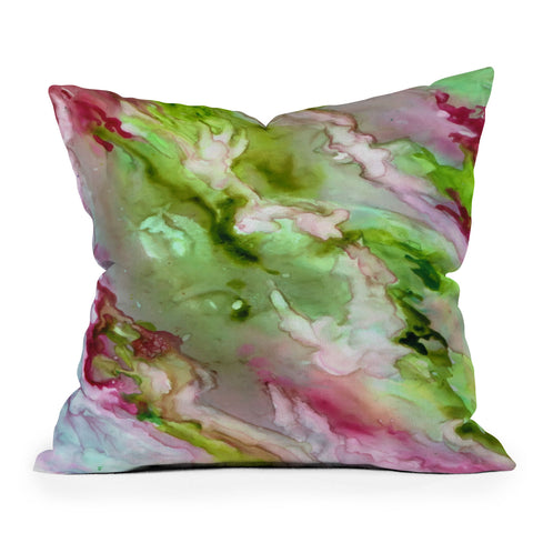 Rosie Brown Magenta Ribbons Throw Pillow