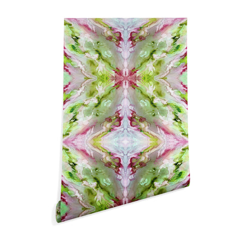 Rosie Brown Magenta Ribbons Wallpaper