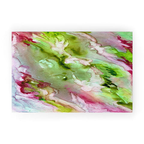 Rosie Brown Magenta Ribbons Welcome Mat