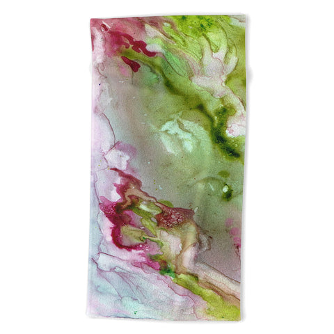 Rosie Brown Magenta Ribbons Beach Towel