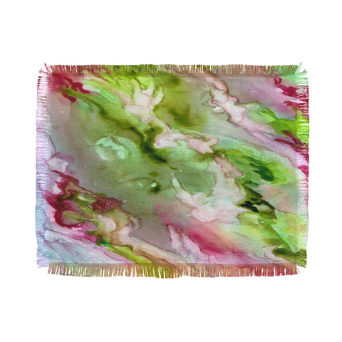 Rosie Brown Magenta Ribbons Throw Blanket