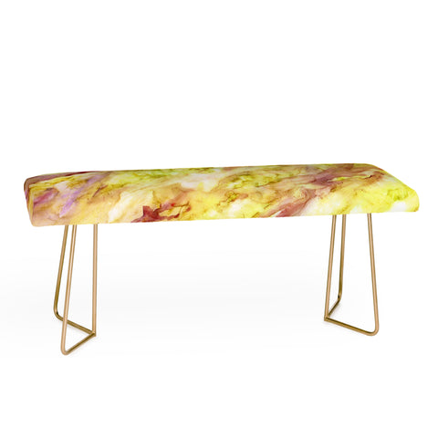 Rosie Brown Marble Veins Bench