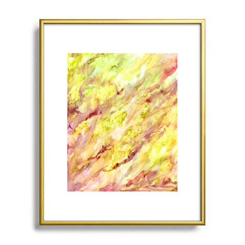 Rosie Brown Marble Veins Metal Framed Art Print