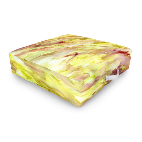 Rosie Brown Marble Veins Outdoor Floor Cushion