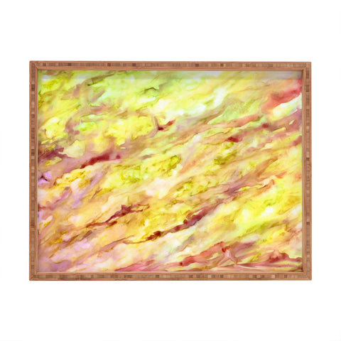 Rosie Brown Marble Veins Rectangular Tray